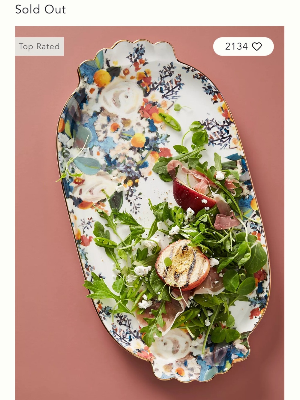 Anthropologie Botanica floral platter. Never used!